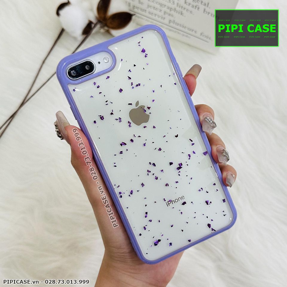 Ốp Lưng iPhone 7 Plus / 8 Plus - Lấp Lánh - Tím