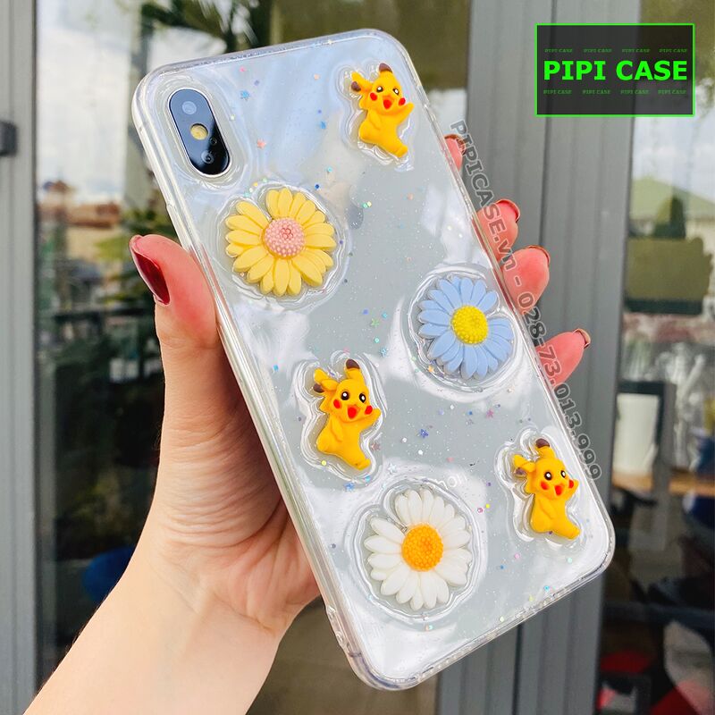 Ốp Lưng iPhone X / XS - Họa Tiết Nổi - Pichu