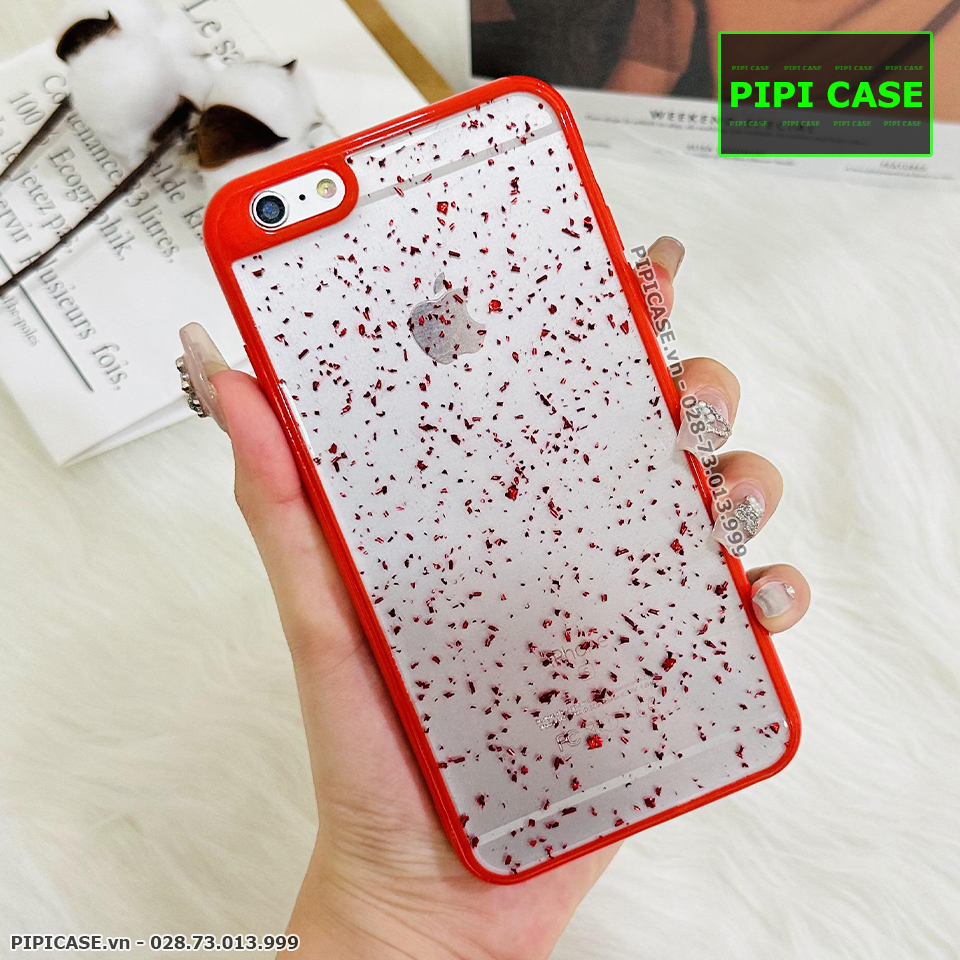 Ốp Lưng iPhone 6 / 6S - Lấp Lánh - Đỏ