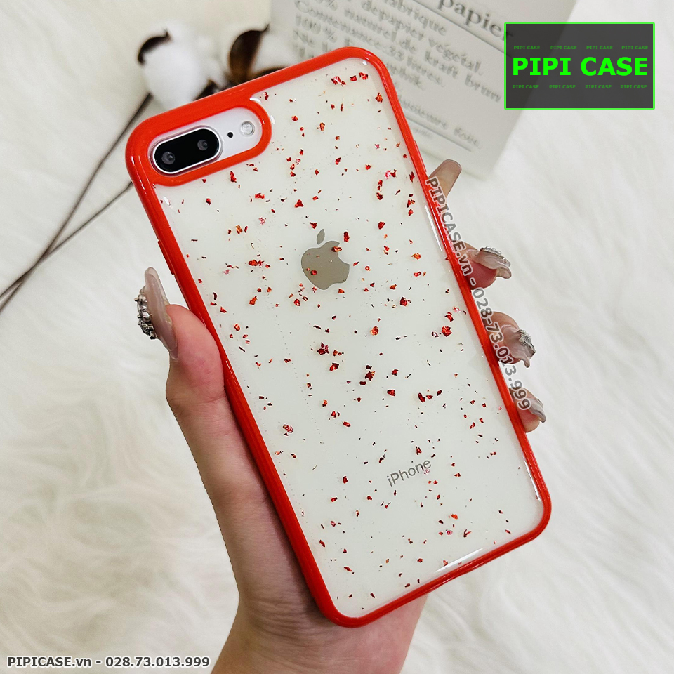 Ốp Lưng iPhone 7 Plus / 8 Plus - Lấp Lánh - Đỏ