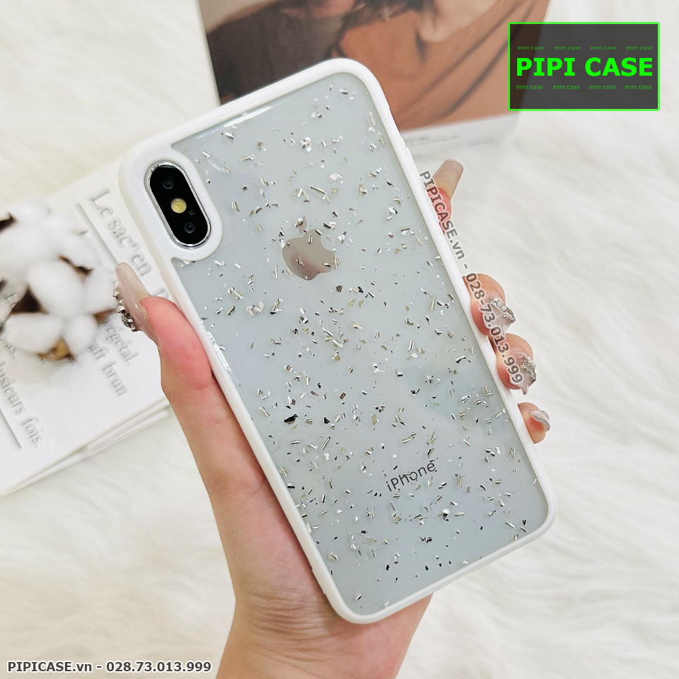 Ốp Lưng iPhone X / XS - Lấp Lánh - Trắng