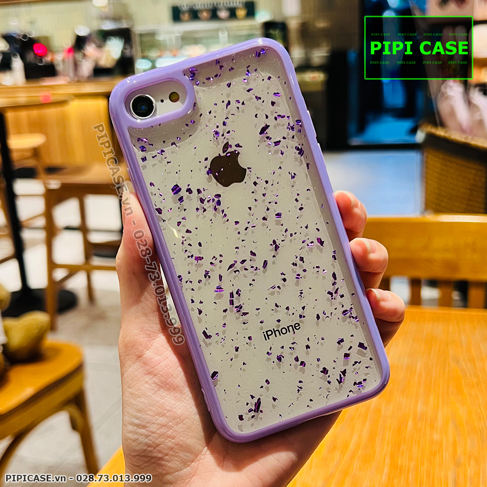 Ốp Lưng iPhone 7 / 8 - Lấp Lánh - Tím