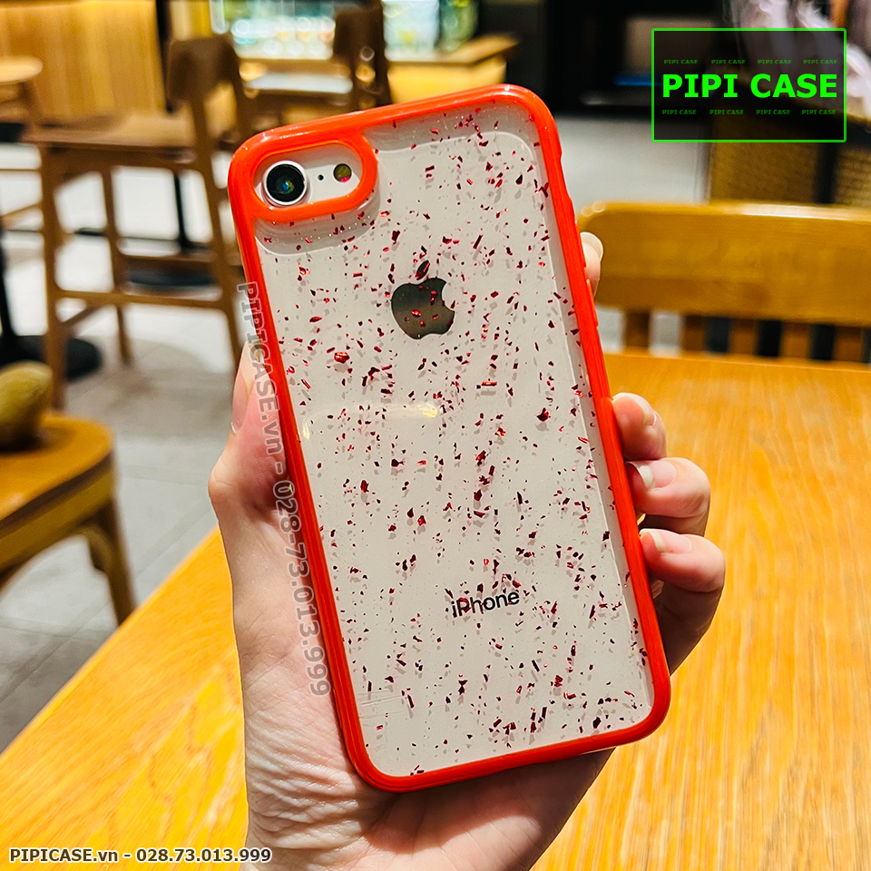 Ốp Lưng iPhone 7 / 8 - Lấp Lánh - Đỏ