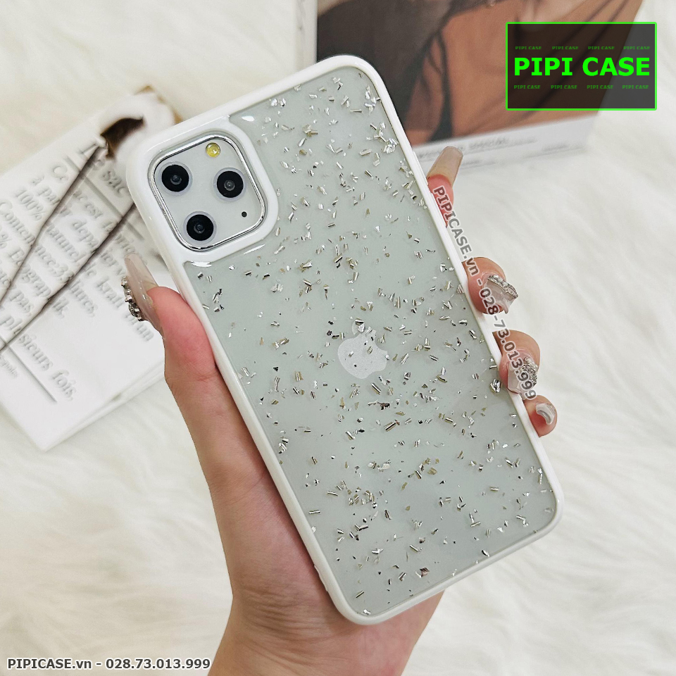 Ốp Lưng iPhone 11 Pro Max - Lấp Lánh - Trắng