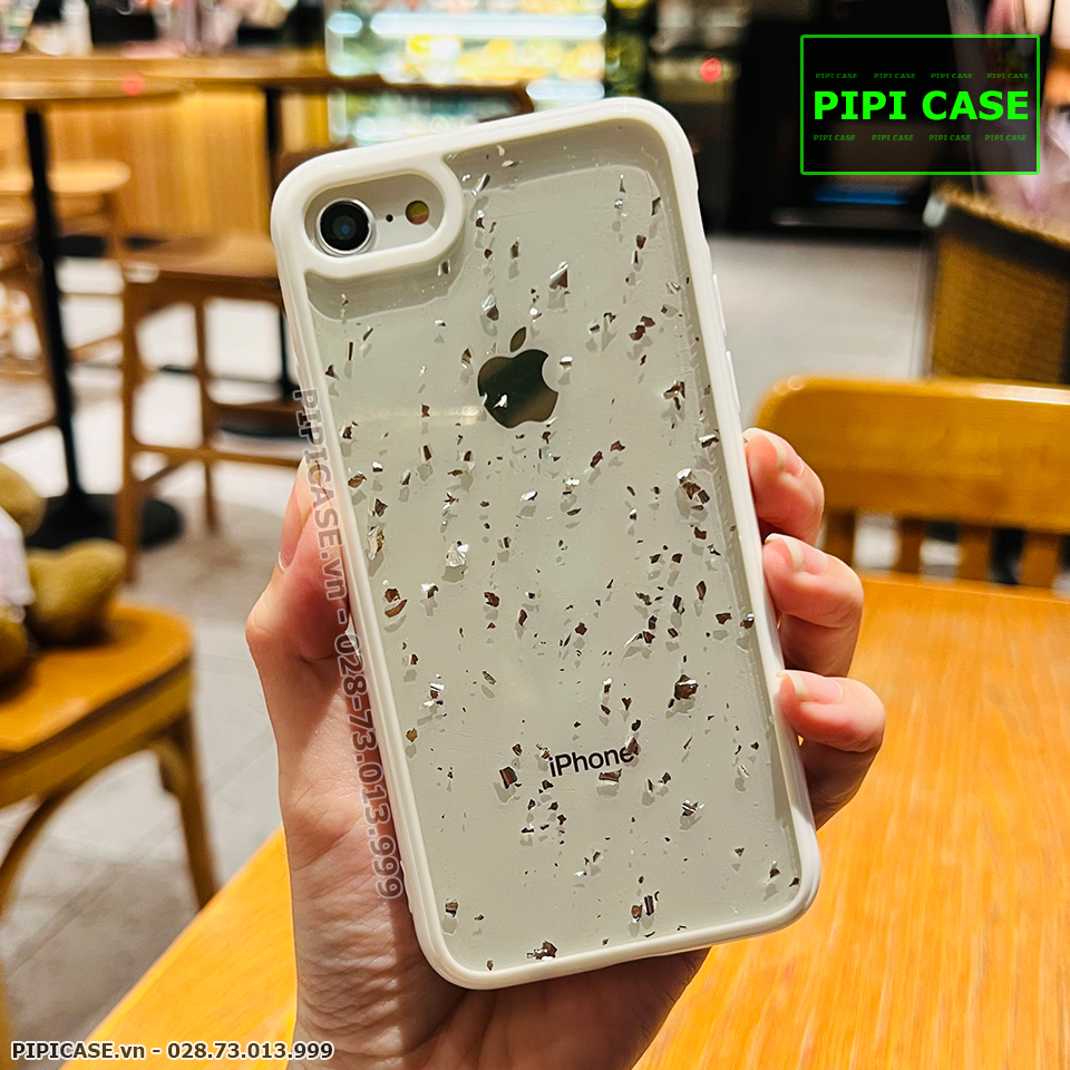 Ốp Lưng iPhone 7 / 8 - Lấp Lánh - Trắng