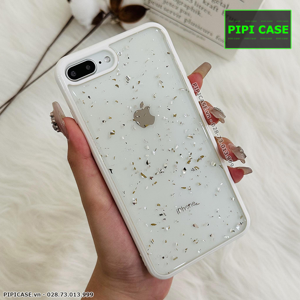 Ốp Lưng iPhone 7 Plus / 8 Plus - Lấp Lánh - Trắng