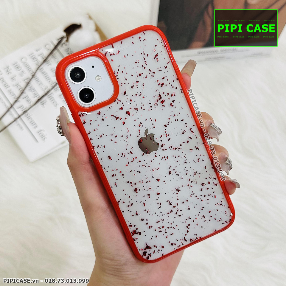 Ốp Lưng iPhone 11 - Lấp Lánh - Đỏ