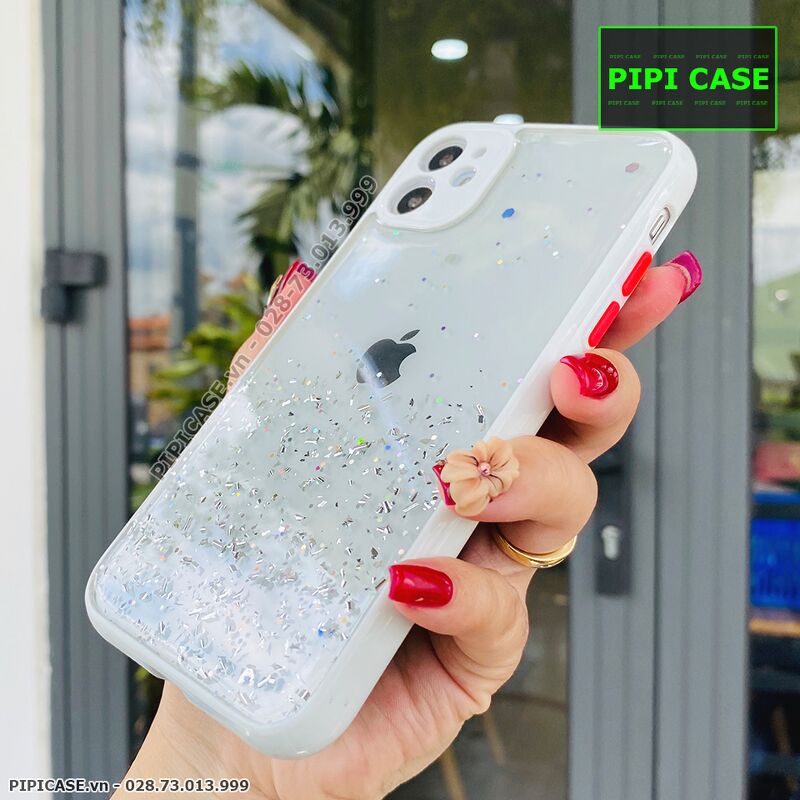 Ốp Lưng iPhone 11 - Lấp Lánh - Trắng 2