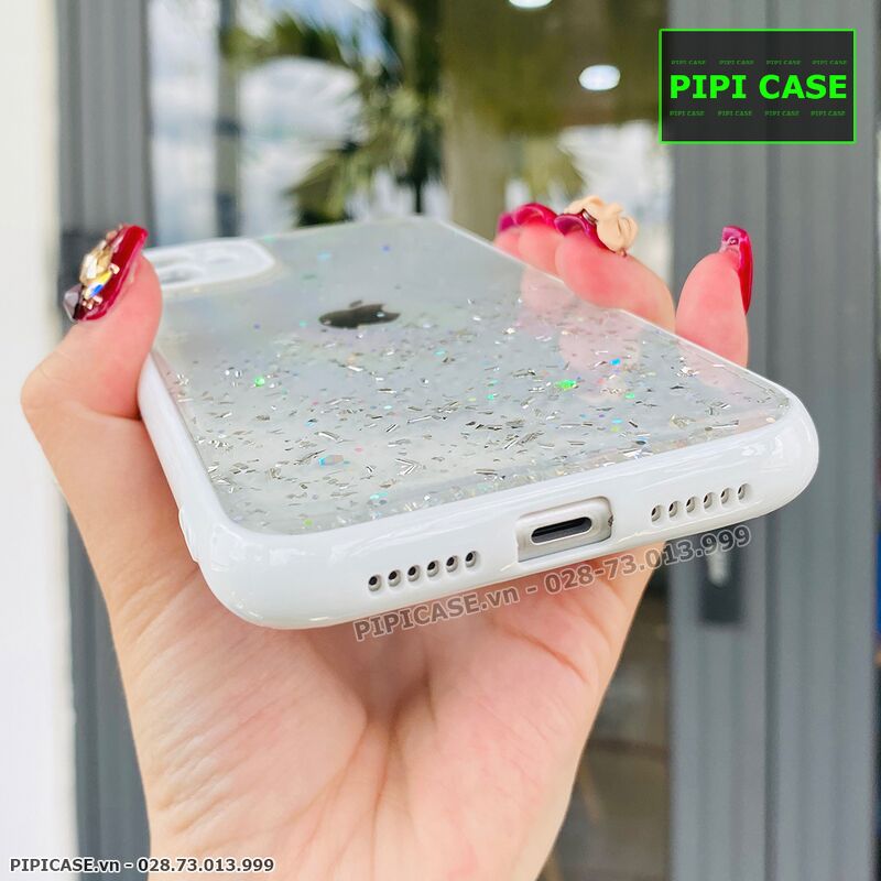 Ốp Lưng iPhone 11 - Lấp Lánh - Trắng 2