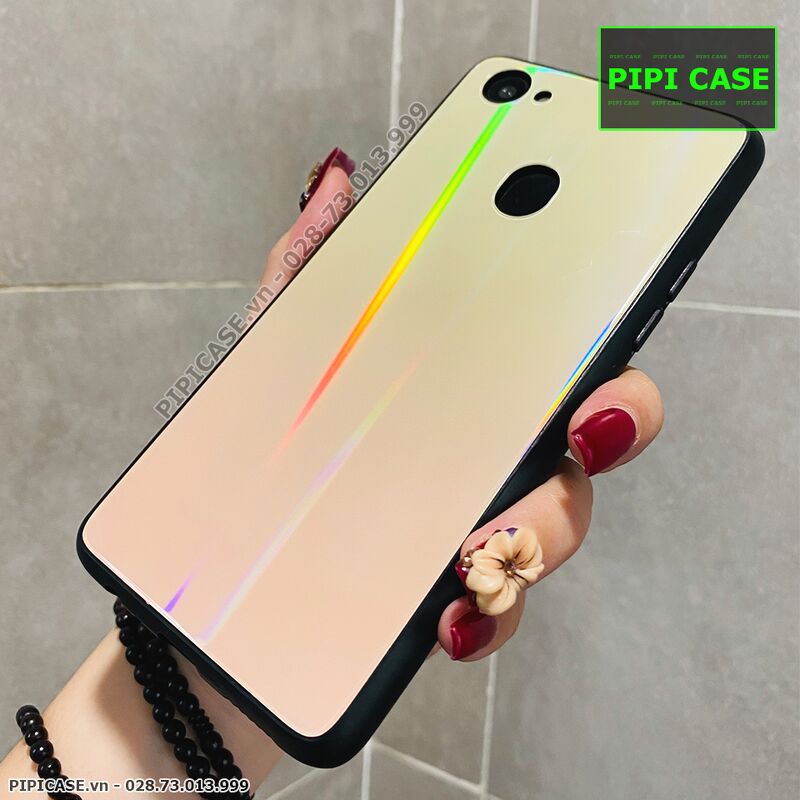 Ốp Lưng Oppo F7 - Kính Cầu Vồng - Vàng