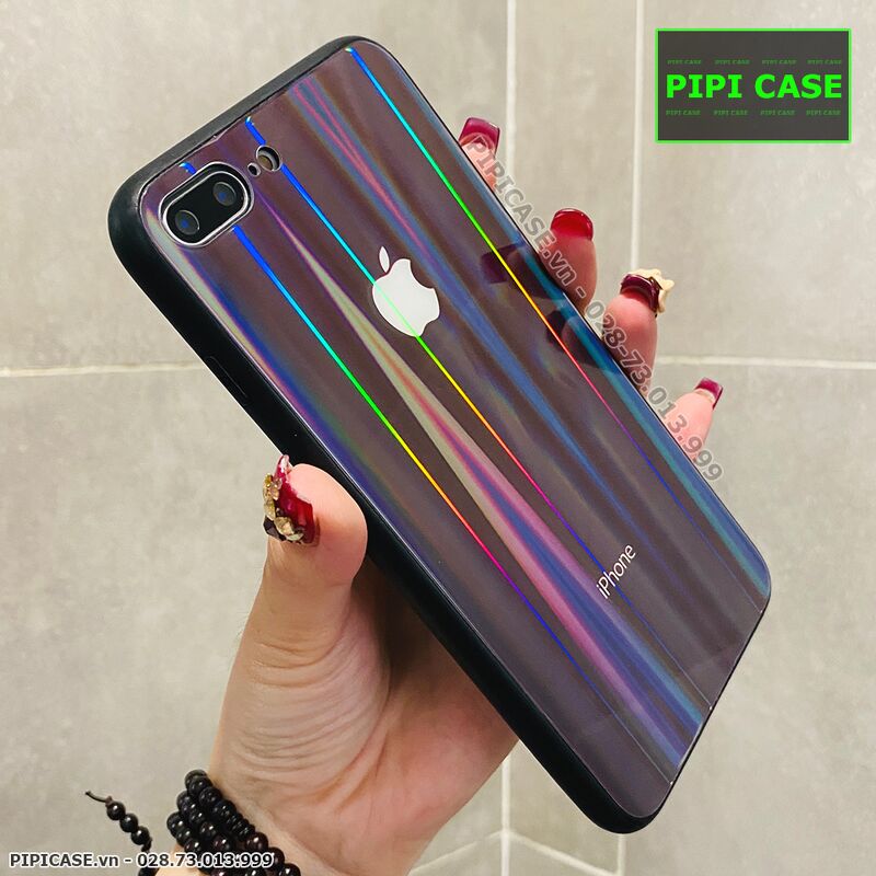 Ốp Lưng iPhone 7 Plus / 8 Plus - Kính Cầu Vồng - Đen