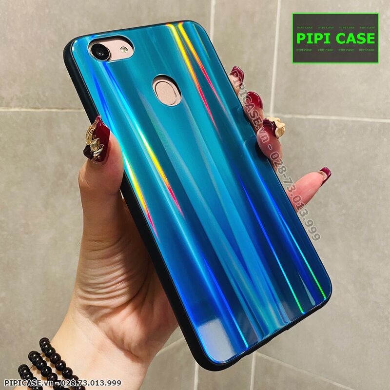 Ốp Lưng Oppo F5 - Kính Cầu Vồng - Xanh Ngọc