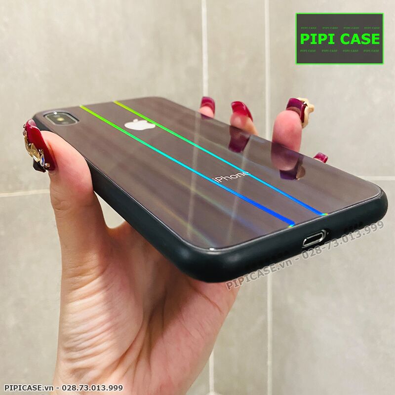 Ốp Lưng iPhone XS Max - Kính Cầu Vồng - Đen