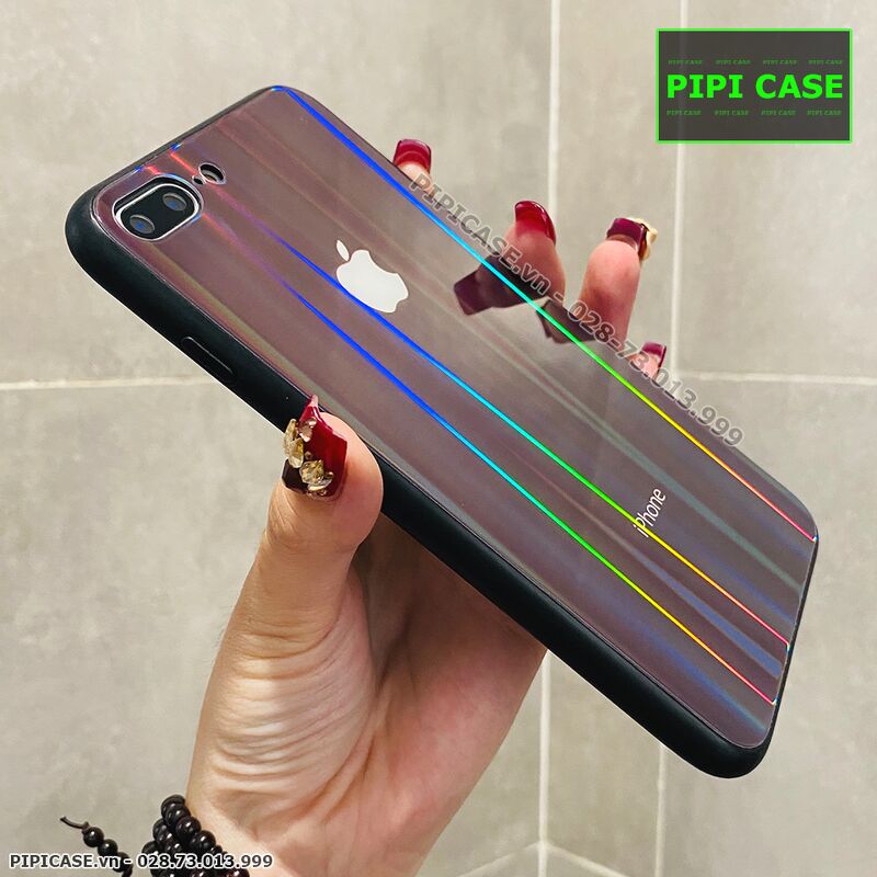 Ốp Lưng iPhone 7 Plus / 8 Plus - Kính Cầu Vồng - Đen