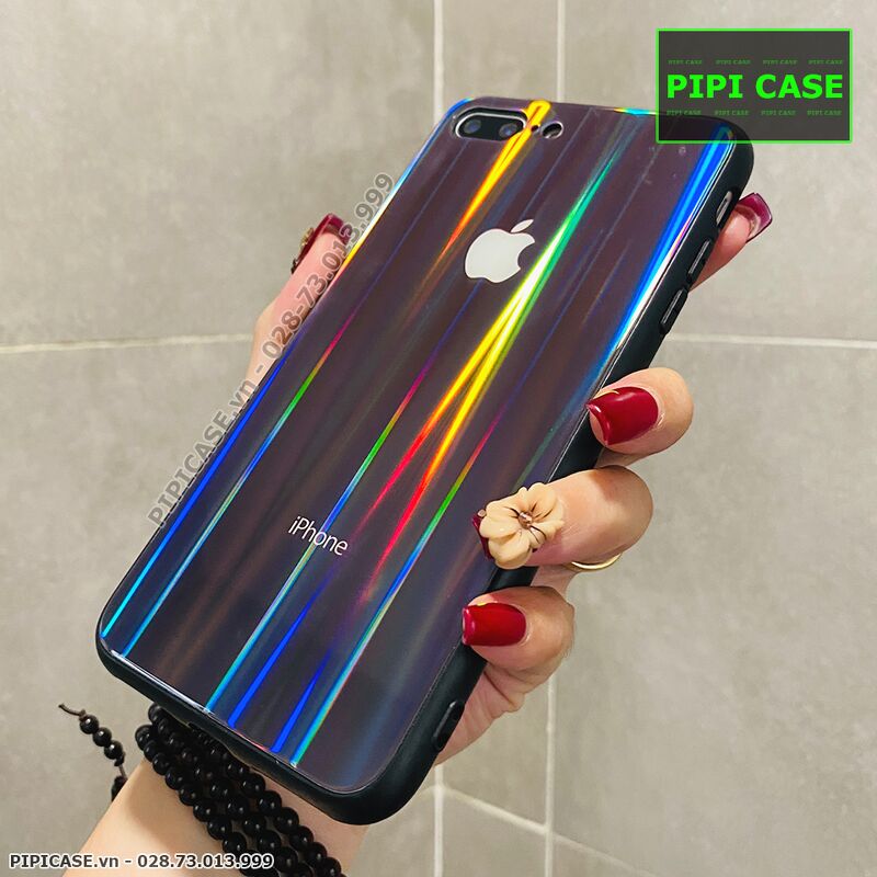 Ốp Lưng iPhone 7 Plus / 8 Plus - Kính Cầu Vồng - Đen