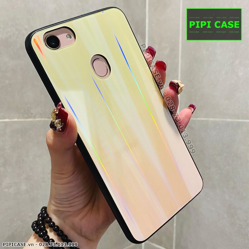 Ốp Lưng Oppo F5 - Kính Cầu Vồng - Vàng