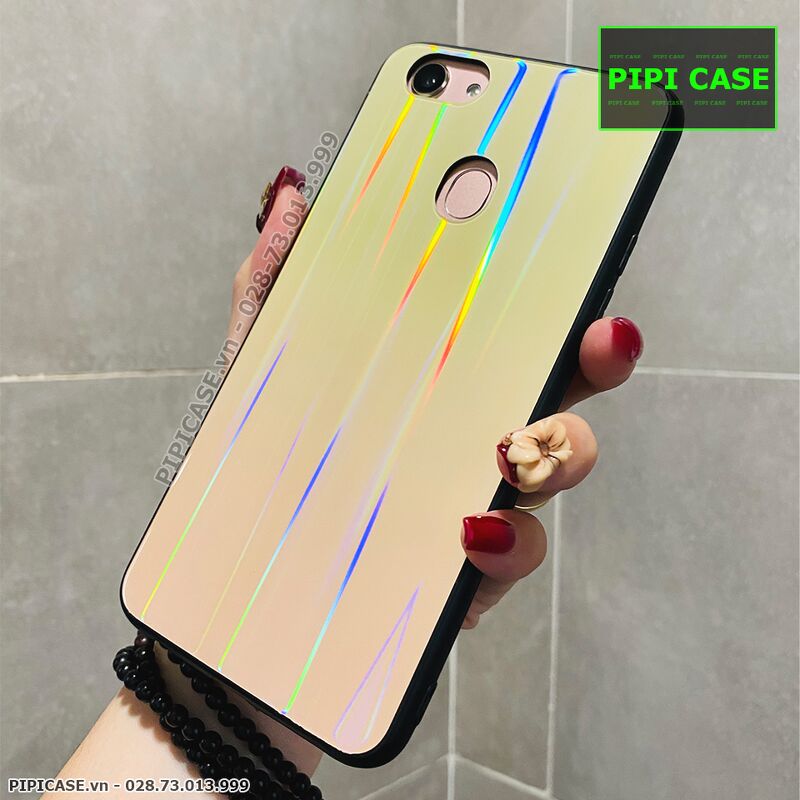 Ốp Lưng Oppo F5 - Kính Cầu Vồng - Vàng