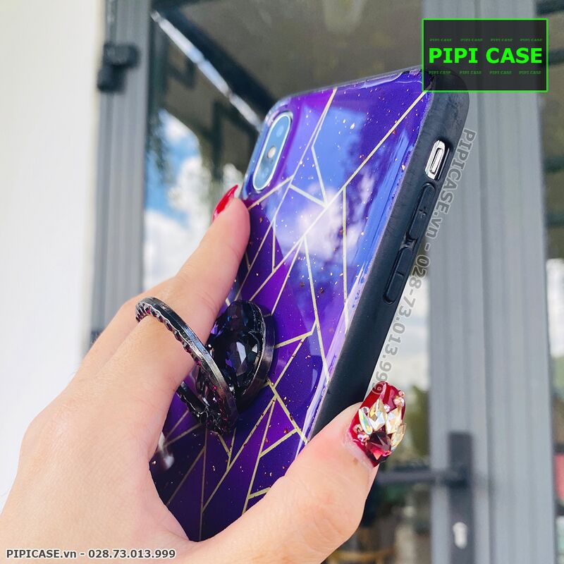 Ốp Lưng iPhone X / XS - Ngôi Sao - Tím
