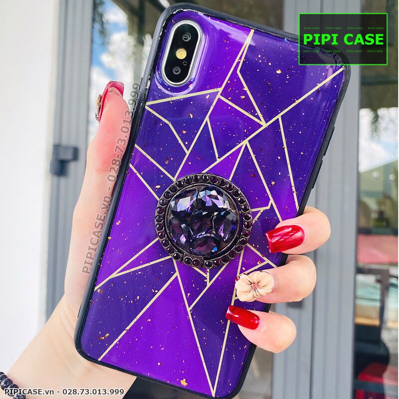 Ốp Lưng iPhone X / XS - Ngôi Sao - Tím