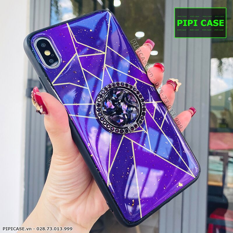 Ốp Lưng iPhone X / XS - Ngôi Sao - Tím