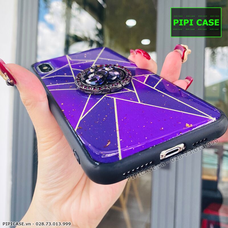 Ốp Lưng iPhone X / XS - Ngôi Sao - Tím