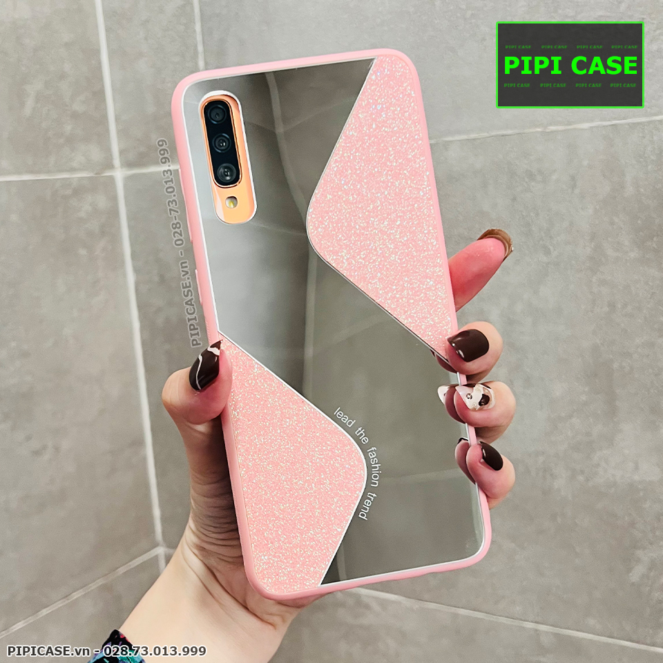 Ốp Lưng Samsung A70 - Glitter Mirror - Hồng