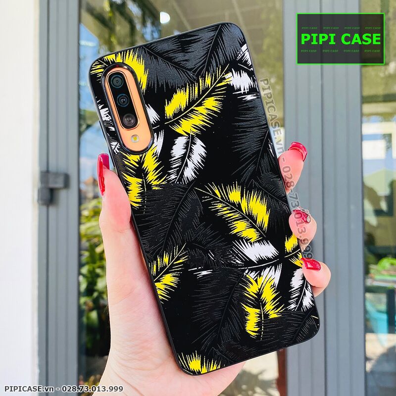 Ốp Lưng Samsung A70 - Feathers - Vàng