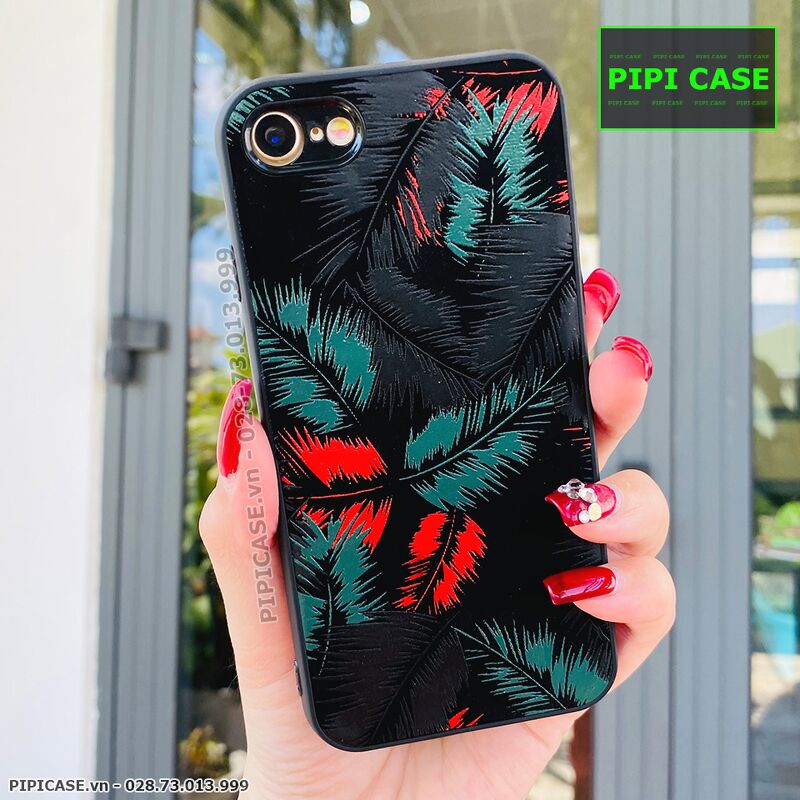 Ốp Lưng iPhone 7 / 8 - Feathers - Đỏ