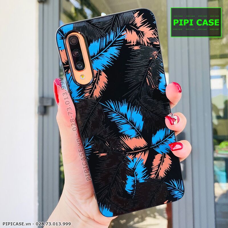 Ốp Lưng Samsung A70 - Feathers - Xanh Dương