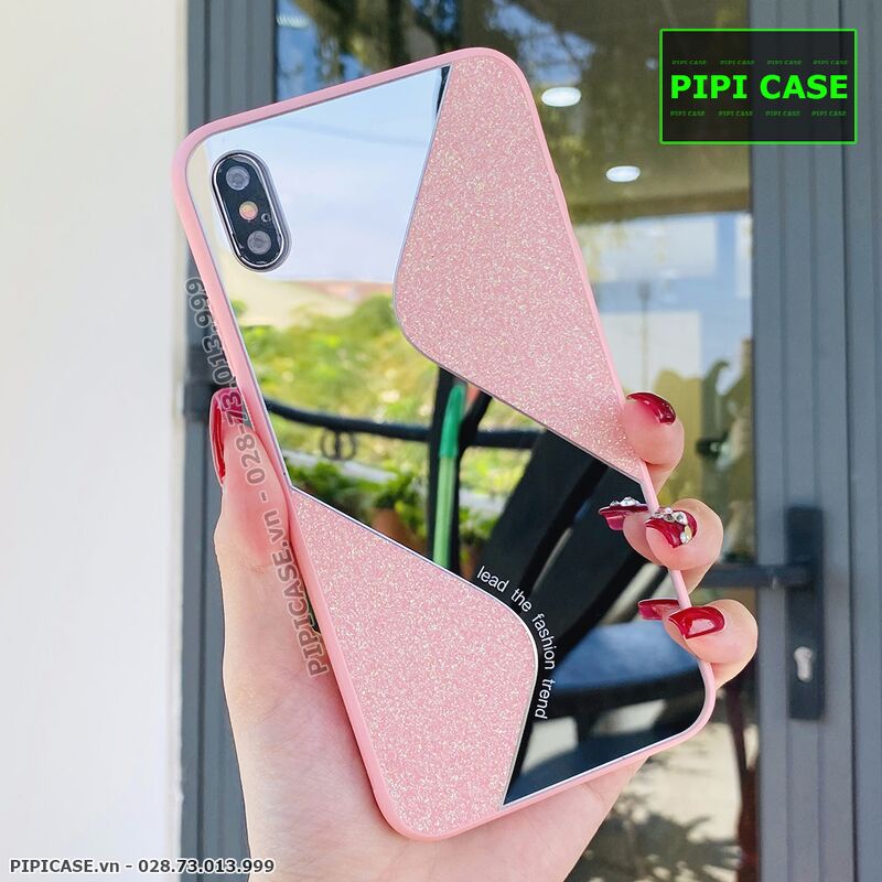 Ốp Lưng iPhone XS Max - Glitter Mirror - Hồng