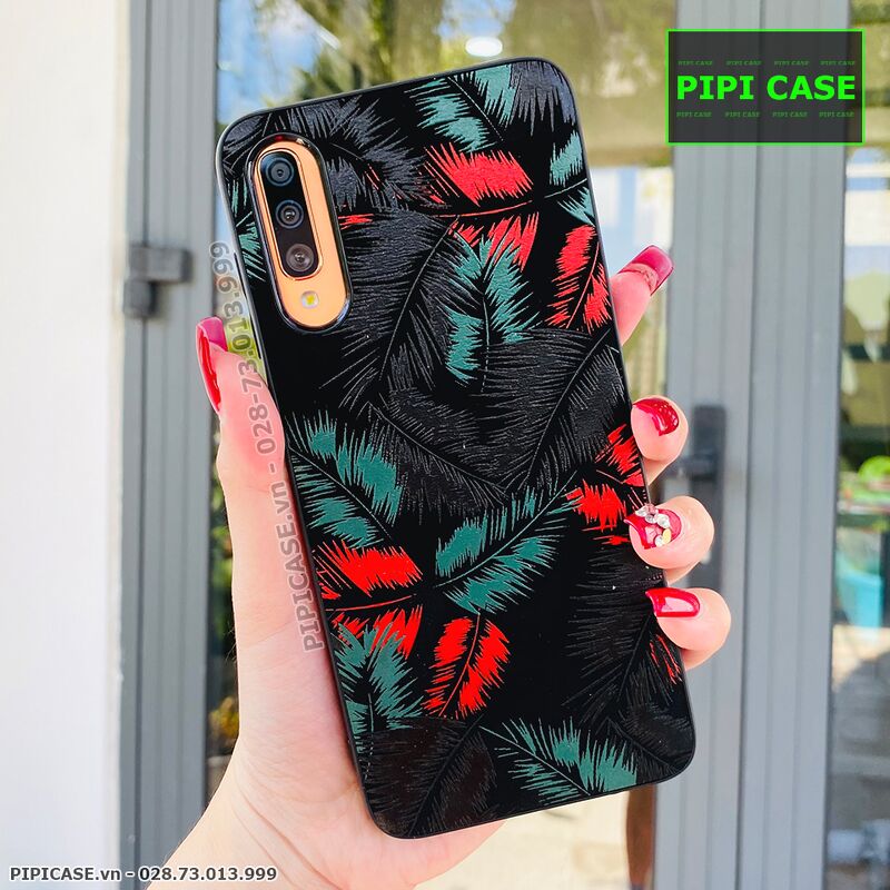 Ốp Lưng Samsung A70 - Feathers - Đỏ