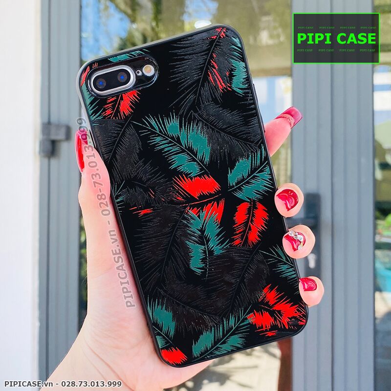 Ốp Lưng iPhone  7  Plus / 8 Plus - Feathers - Đỏ