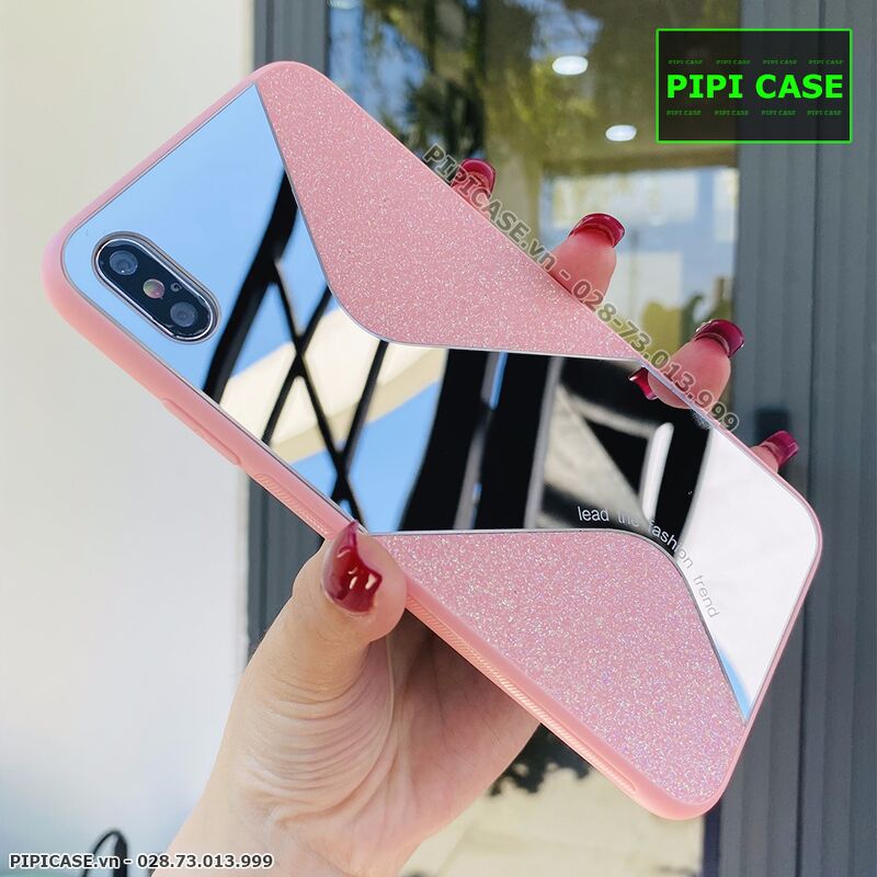 Ốp Lưng iPhone XS Max - Glitter Mirror - Hồng