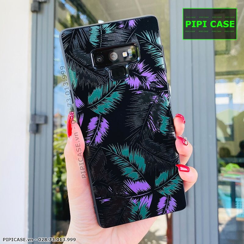 Ốp Lưng Samsung Note 9 - Feathers - Tím