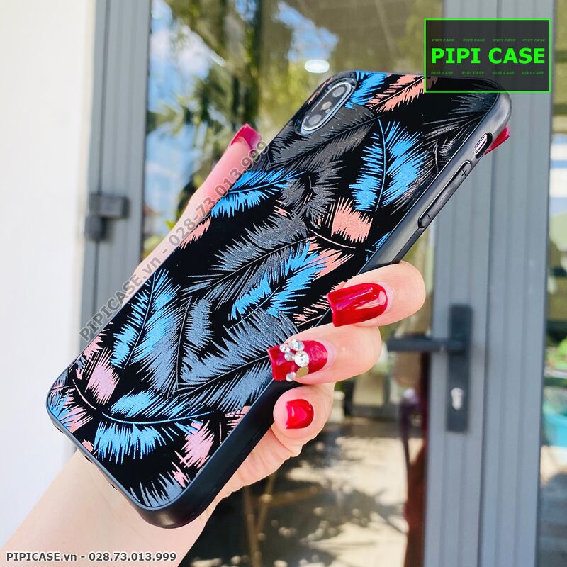 Ốp Lưng iPhone XS Max - Feathers - Xanh Dương