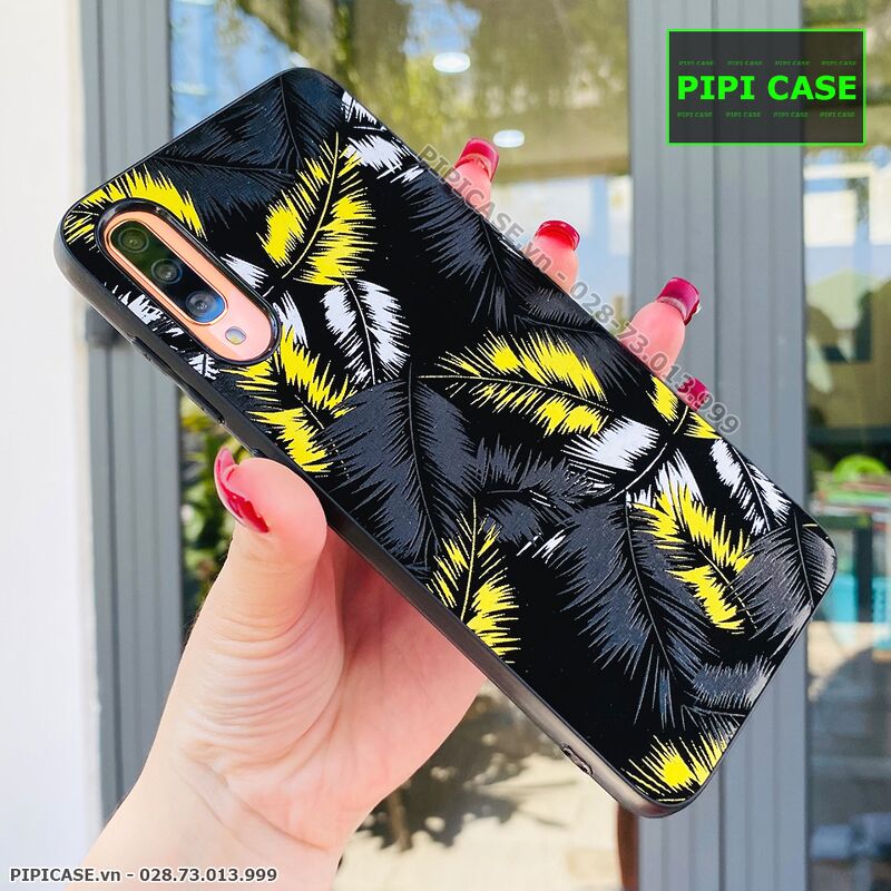 Ốp Lưng Samsung A70 - Feathers - Vàng