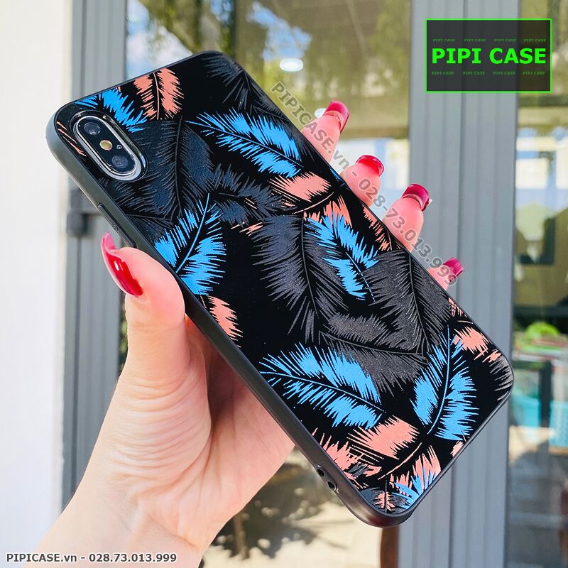 Ốp Lưng iPhone XS Max - Feathers - Xanh Dương