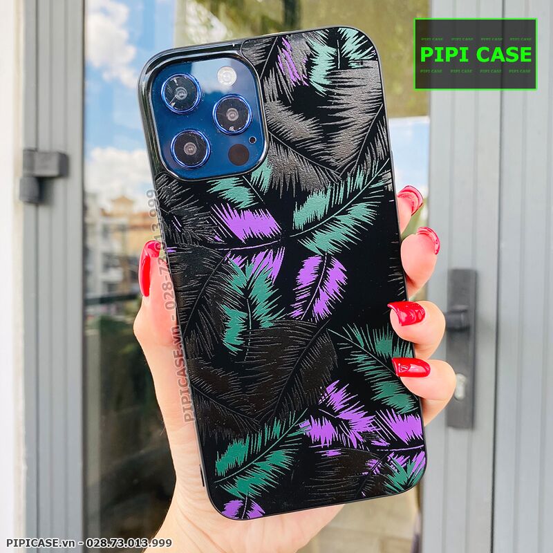 Ốp Lưng iPhone 12 Pro Max - Feathers - Tím