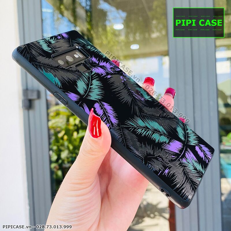 Ốp Lưng Samsung Note 9 - Feathers - Tím