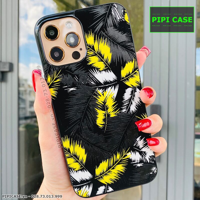 Ốp Lưng iPhone 12 Pro Max - Feathers - Vàng
