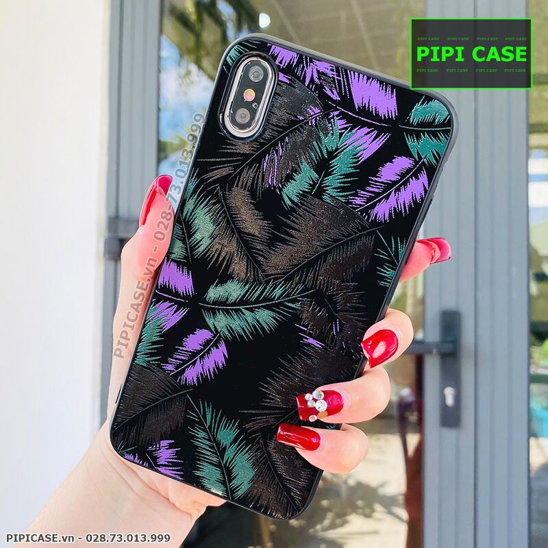 Ốp Lưng iPhone XS Max - Feathers - Tím