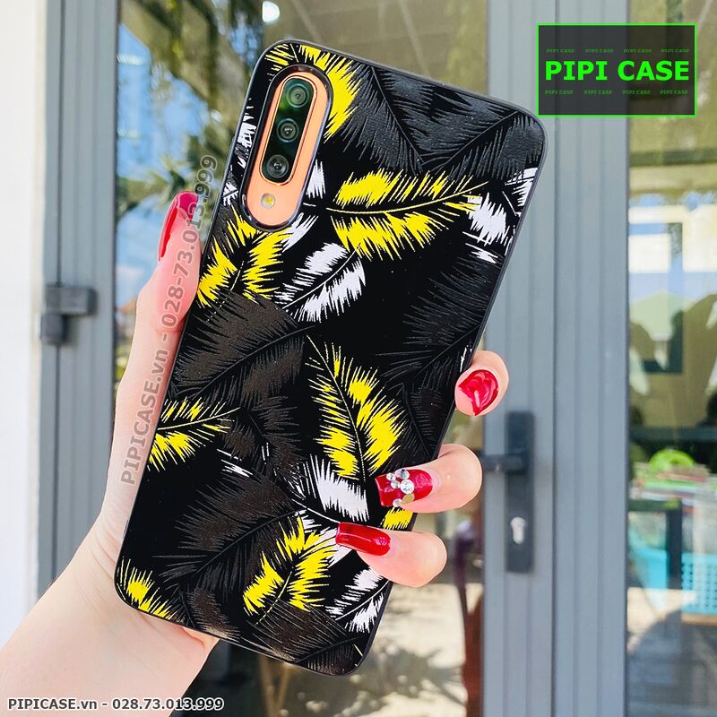 Ốp Lưng Samsung A70 - Feathers - Vàng