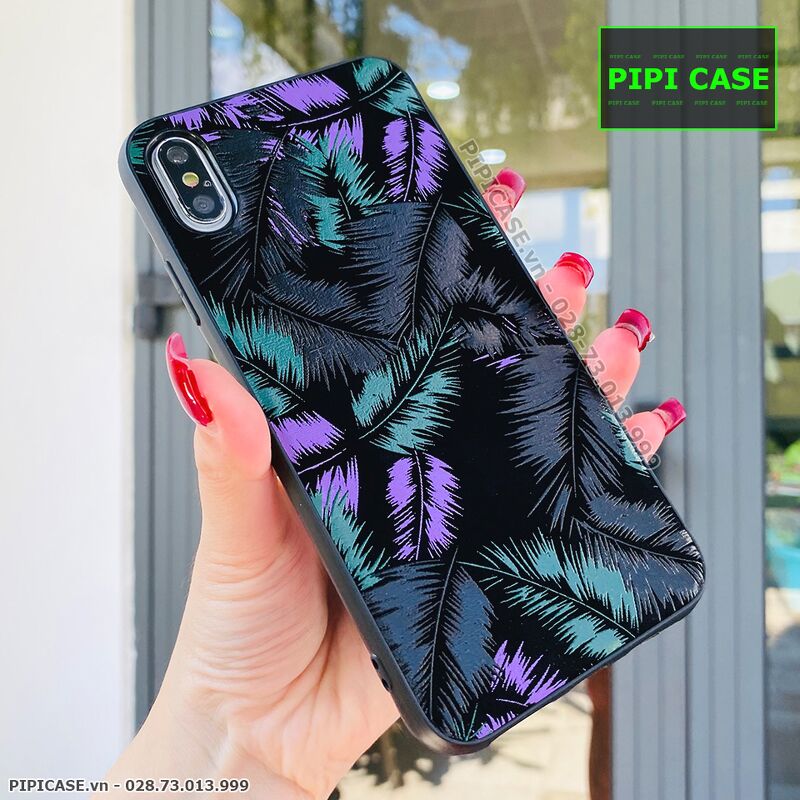Ốp Lưng iPhone XS Max - Feathers - Tím