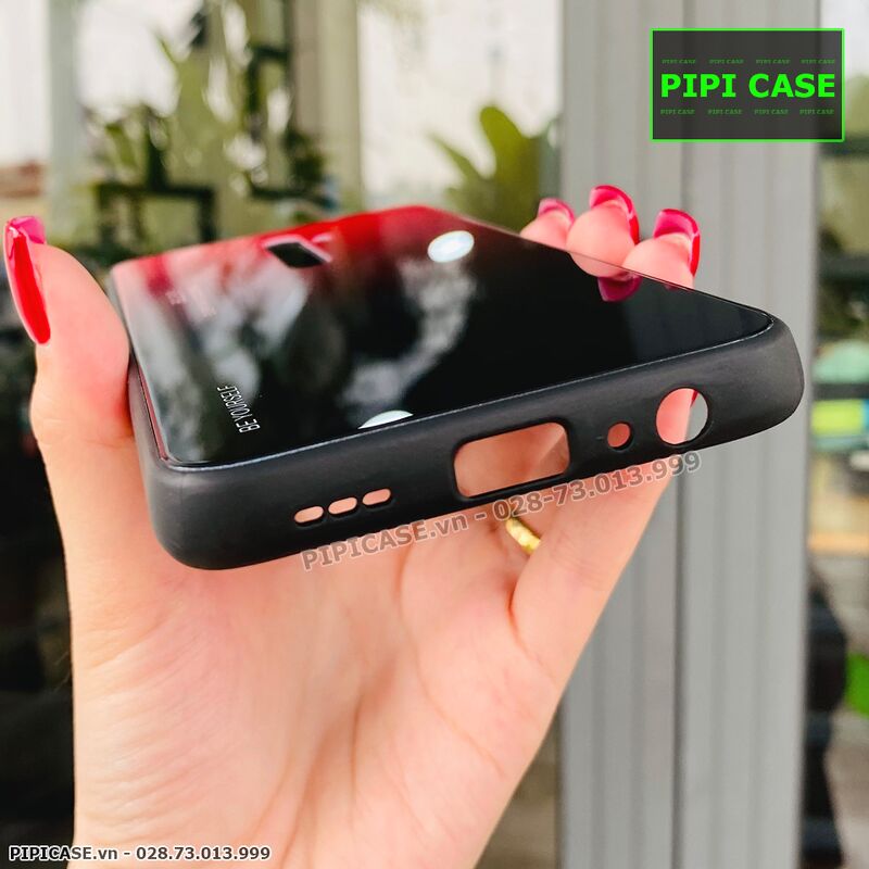 Ốp Lưng Oppo Reno 2F - Glass Two Color - Đỏ Đen