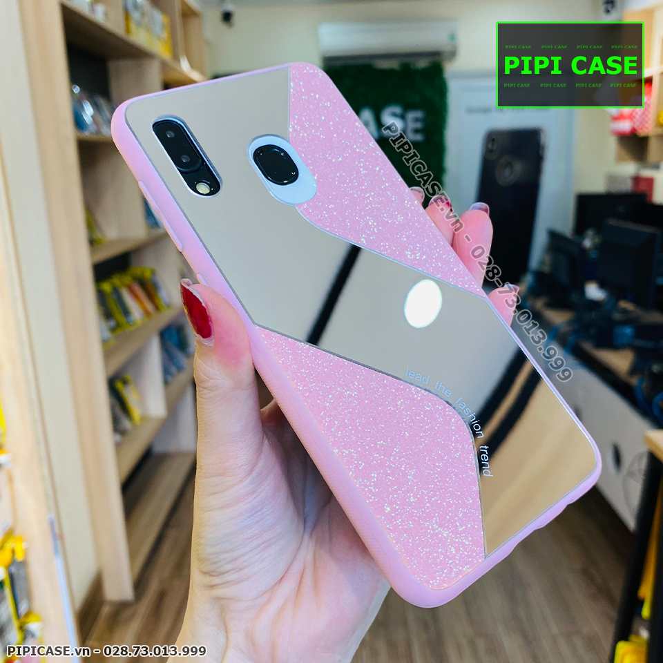 Ốp Lưng Samsung A20 / A30 - Glitter Mirror - Hồng
