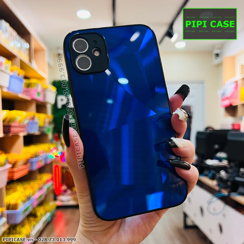 Ốp Lưng iPhone 11 - Kim Cương 6D - Xanh