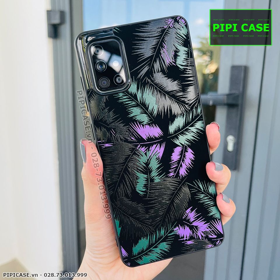 Ốp Lưng Samsung A51 - Feathers - Tím
