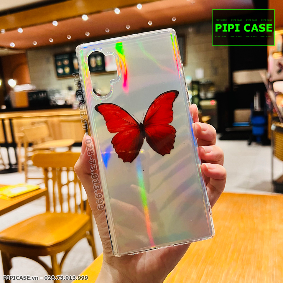 Ốp Lưng Samsung Note 10 Plus - Butterfly - Đỏ