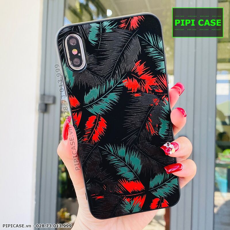 Ốp Lưng iPhone X / XS - Feathers - Đỏ
