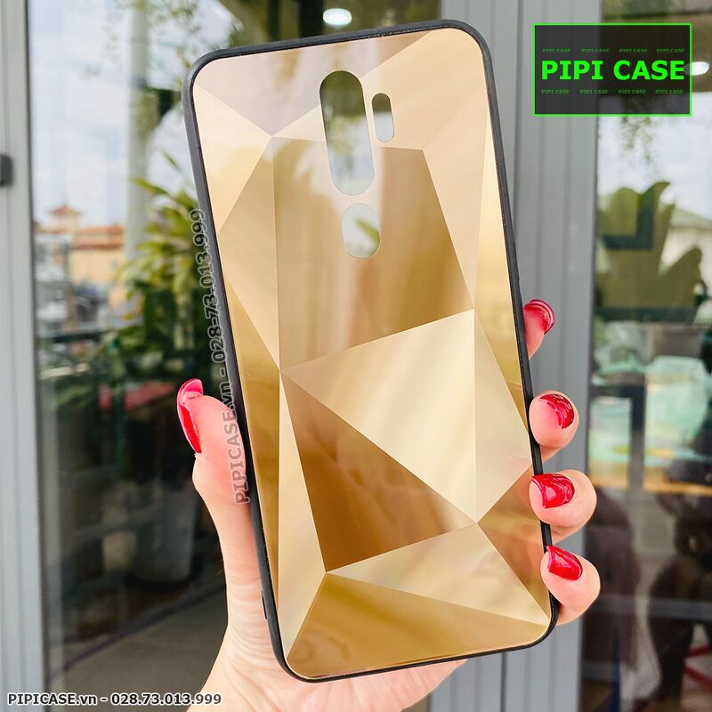 Ốp Lưng Oppo A5 2020 / A9 2020 - Kim Cương 6D - Vàng